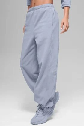 Polar Fleece High-Waist Retreat Jogger – Winter Frost
