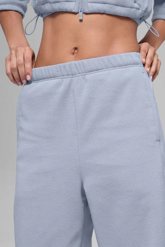 Polar Fleece High-Waist Retreat Jogger – Winter Frost
