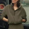 Polar Fleece Retreat Cover up – Olive Tree