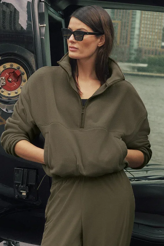 Polar Fleece Retreat Cover up – Olive Tree