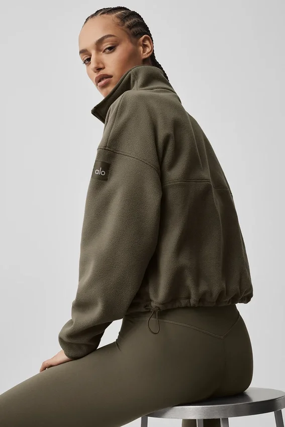 Polar Fleece Retreat Cover up – Olive Tree