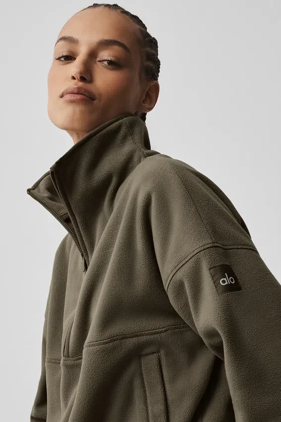 Polar Fleece Retreat Cover up – Olive Tree