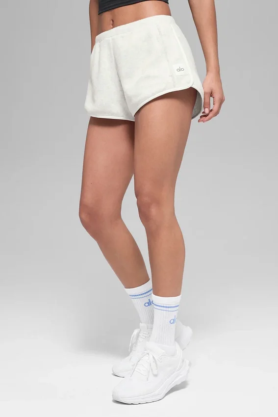 Polar Fleece Retreat Shorts – hvit melert grå
