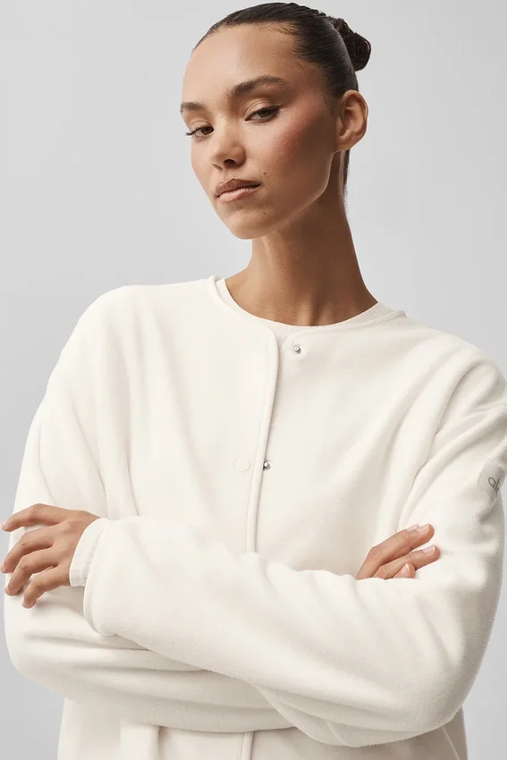 Polar Fleece Take Note-jakke – elfenben