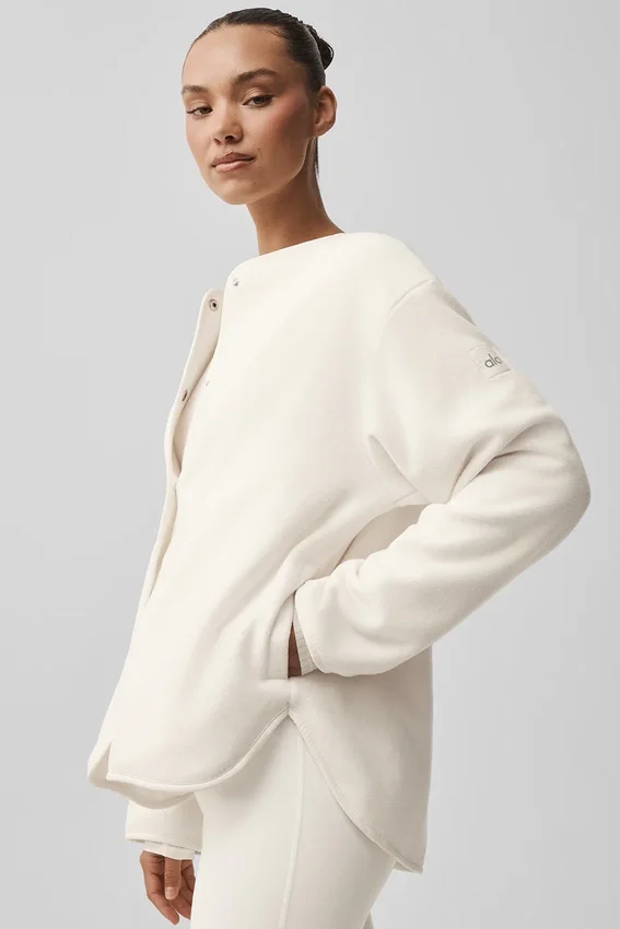 Polar Fleece Take Note-jakke – elfenben
