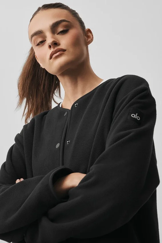 Polar Fleece Take Note-jakke – svart
