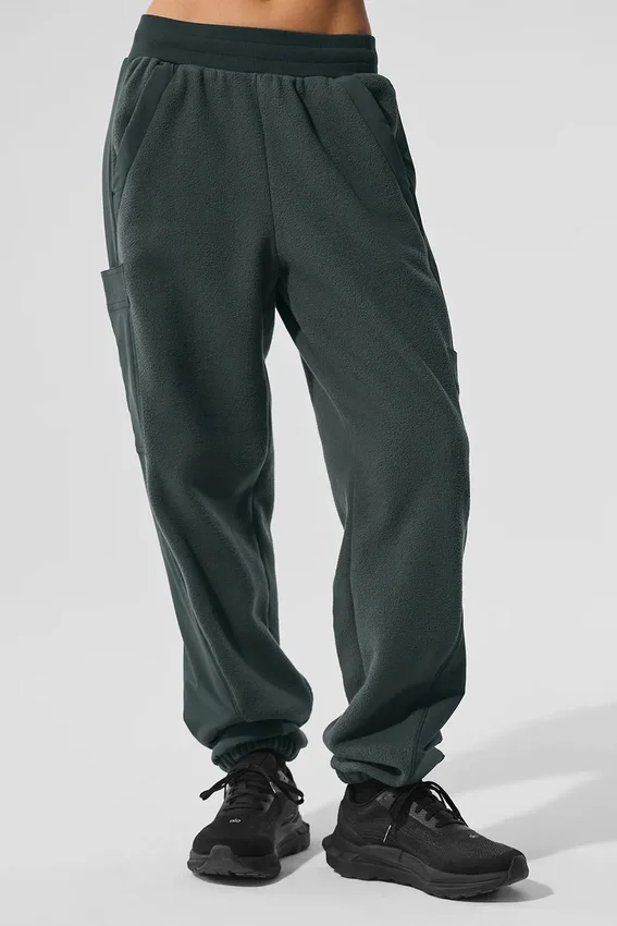 Polar Fleece Wintry Mix-bukser – kullgrønn