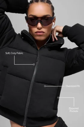Puffer-genser – svart