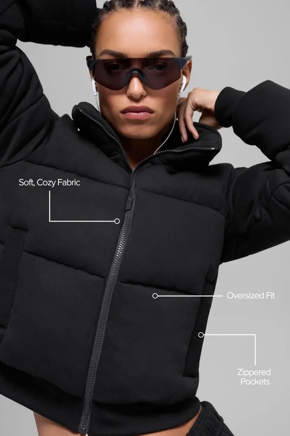 Puffer-genser – svart