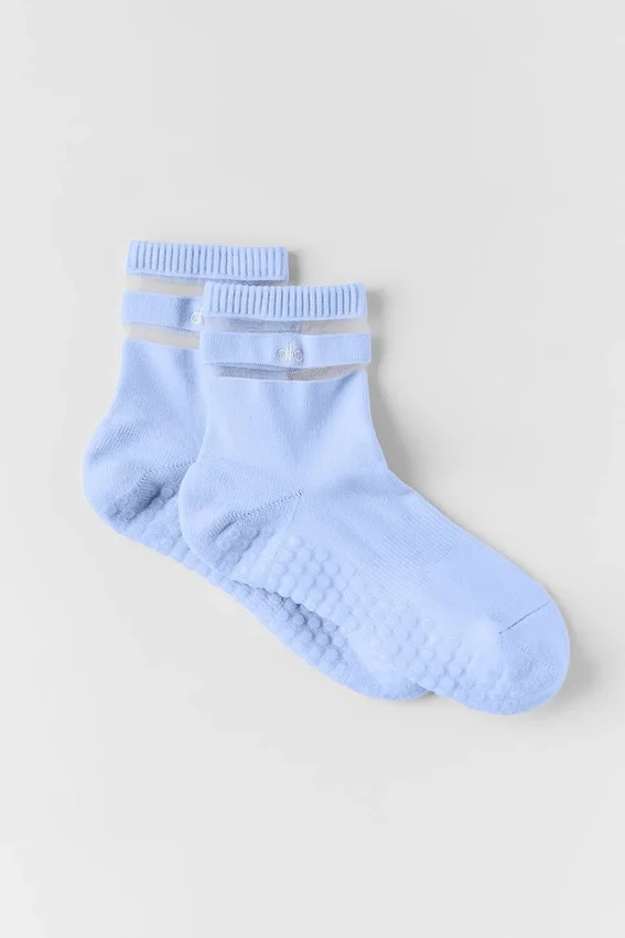 Pulse Grip-sokker for kvinner – Light Provence Blue