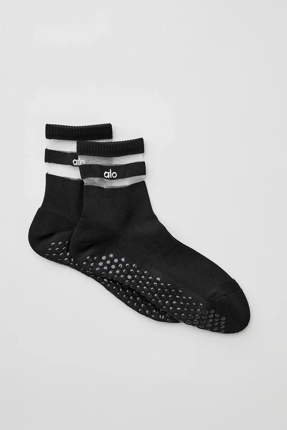 Pulse Grip-sokker for kvinner – svart
