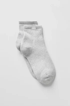 Quarter Crew Sokker – Athletic Heather Grey