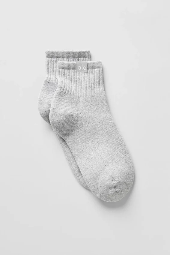 Quarter Crew Sokker – Athletic Heather Grey