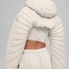 Quiltet Starlight-puffervest – benhvit