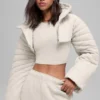 Quiltet Starlight-puffervest – benhvit