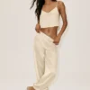Radiance-tanktop i silke-blanding – Sandy Beige