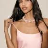 Radiance-kjole i silke-blanding – solfylt rosa