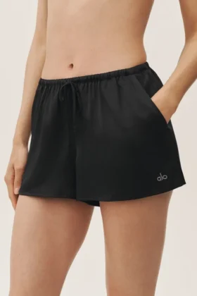 Radiance-shorts i silke-blanding – svart