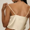 Radiance-tanktop i silke-blanding – Sandy Beige