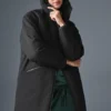 Rain or Shine Puffer lang frakk – svart