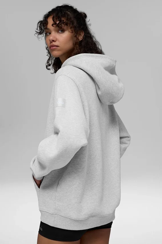 Renown Heavy Weight Full Zip Hettegenser – Athletic Heather Grey