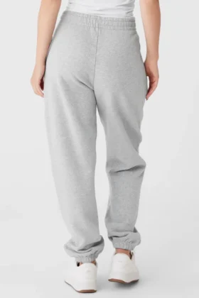 Renown joggebukser med mansjetter i kraftig stoff – Athletic Heather Grey