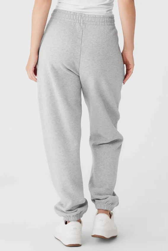 Renown joggebukser med mansjetter i kraftig stoff – Athletic Heather Grey