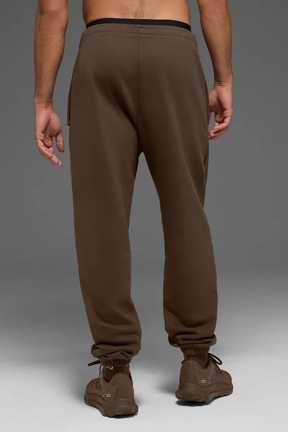 Renown joggebukser med mansjetter i tykk French Terry – Espresso
