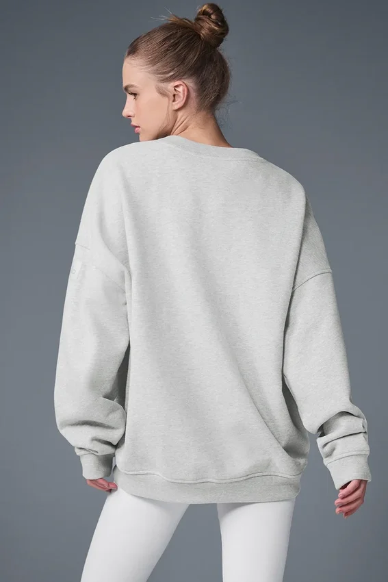 Renown tykk genser med rund hals – Athletic Heather Grey