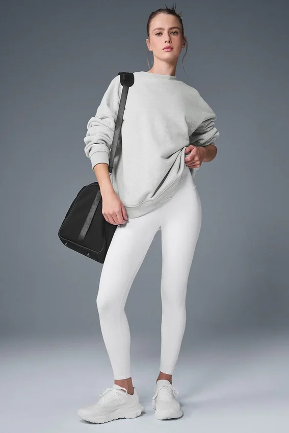 Renown tykk genser med rund hals – Athletic Heather Grey