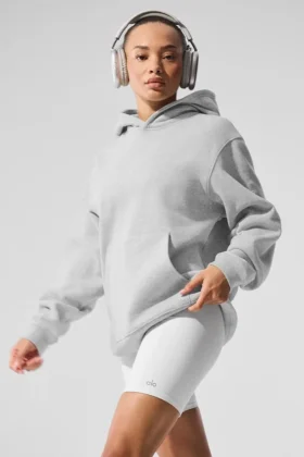 Renown tykk hettegenser – Athletic Heather Grey