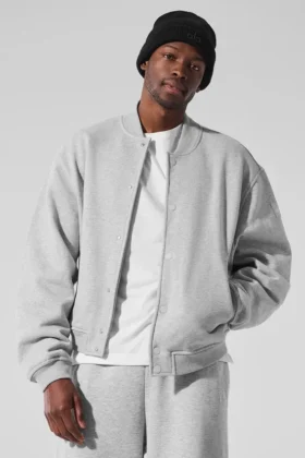 Renown Varsity-jakke – Athletic Heather Grey