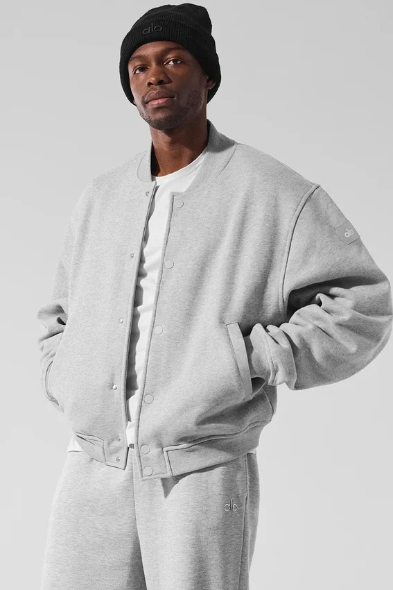 Renown Varsity-jakke – Athletic Heather Grey