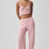 Ribbet, delikat lounge-singleter – vintage rosa
