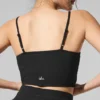 Ribbet, delikat loungesingleter – svart