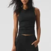 Ribbet En Pointe-singleter – svart