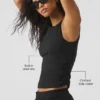 Ribbet En Pointe-singleter – svart