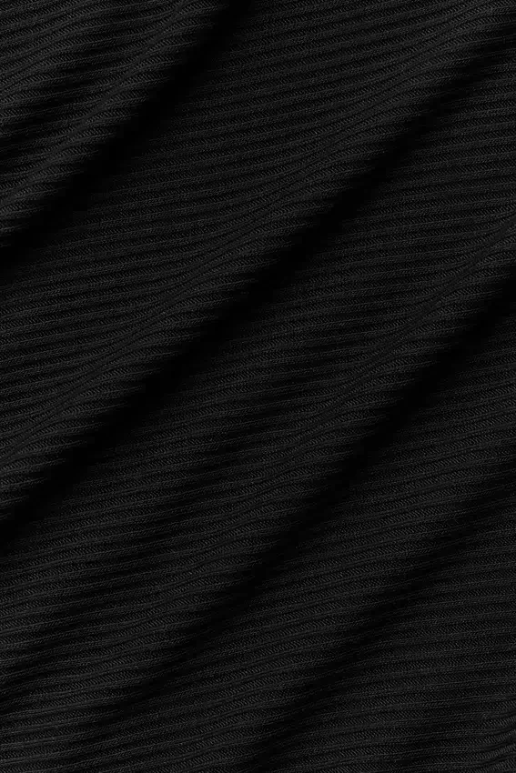 Ribbet, kort Whisper-cardigan – svart