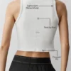 Ribbet modal-henley-singleter – hvit