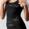 Ribbet Prosper-tanktop – svart