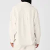 Ribbet velour «Mountain Side Shacket» – elfenben