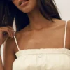 Riviera Bloomer-BH i linblanding – sandbeige