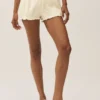 Riviera Bloomer-shorts i linblanding – sandbeige