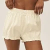 Riviera Bloomer-shorts i linblanding – sandbeige