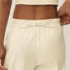 Riviera-bukser med vid benåpning i linblanding – Sandy Beige