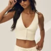 Riviera-vest i linblanding – sandbeige
