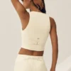 Riviera-vest i linblanding – sandbeige