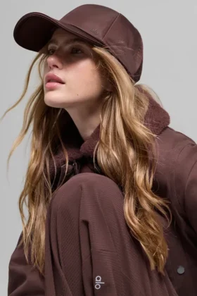 Satin Off-Duty-cap – Brownstone