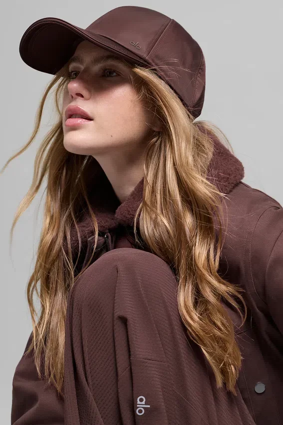 Satin Off-Duty-cap – Brownstone