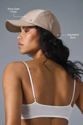 Satin Off-Duty-cap – taupe Satin